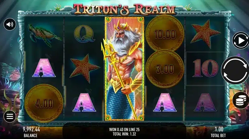 Режим бесплатных вращений включен в игровом автомате Triton's Realm от Gamebeat